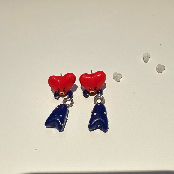 BTS BT21 Universtar Earrings TATA V Handmade Polymer Clay - Picture 3 of 3